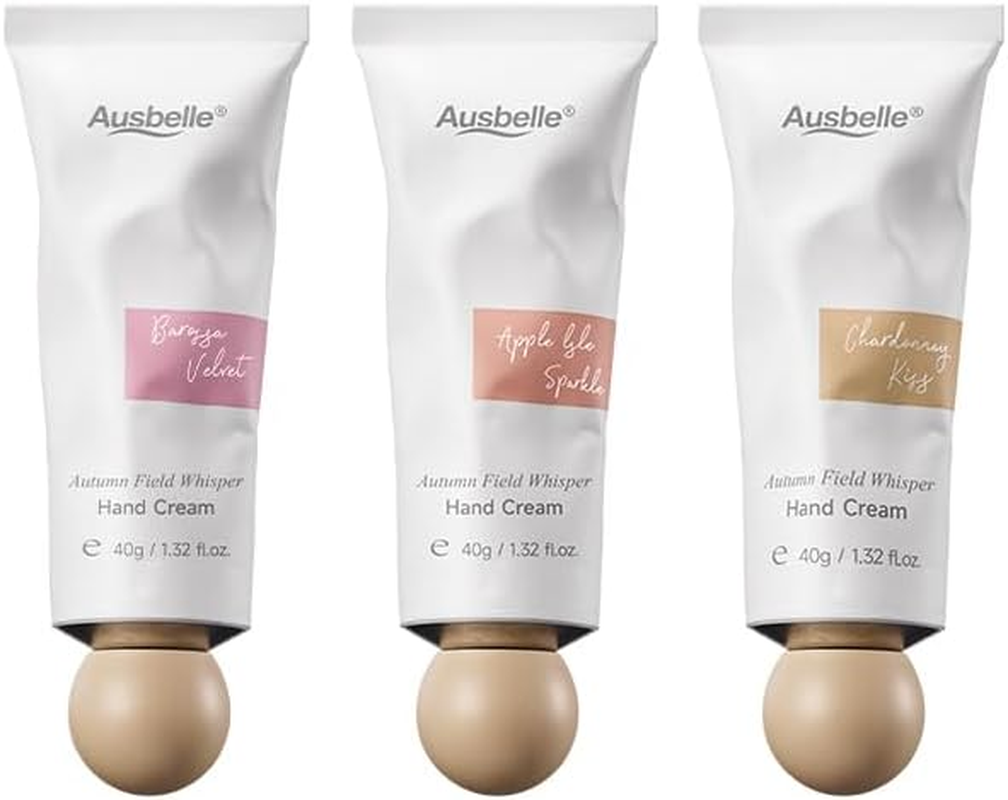 Ausbelle Wine-Aroma Hand Cream Set, Hydrating & Brightening, Moisturising Hand Care, Citrus | Fruity | Gourmand Aroma, Smooth & Soft Hands, 3 &times; 40G image number 4