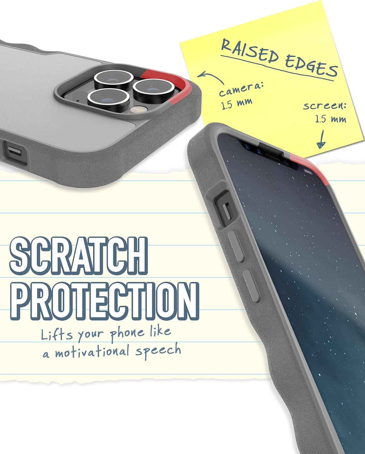 Smartish Iphone 13 Pro Protective Magnetic Case - Gripzilla Compatible with Magsafe [Rugged + Tough] Heavy Duty Grip Armored Cover W/Drop Tested Protection for Apple Iphone 13 Pro - Gray Area image number 4