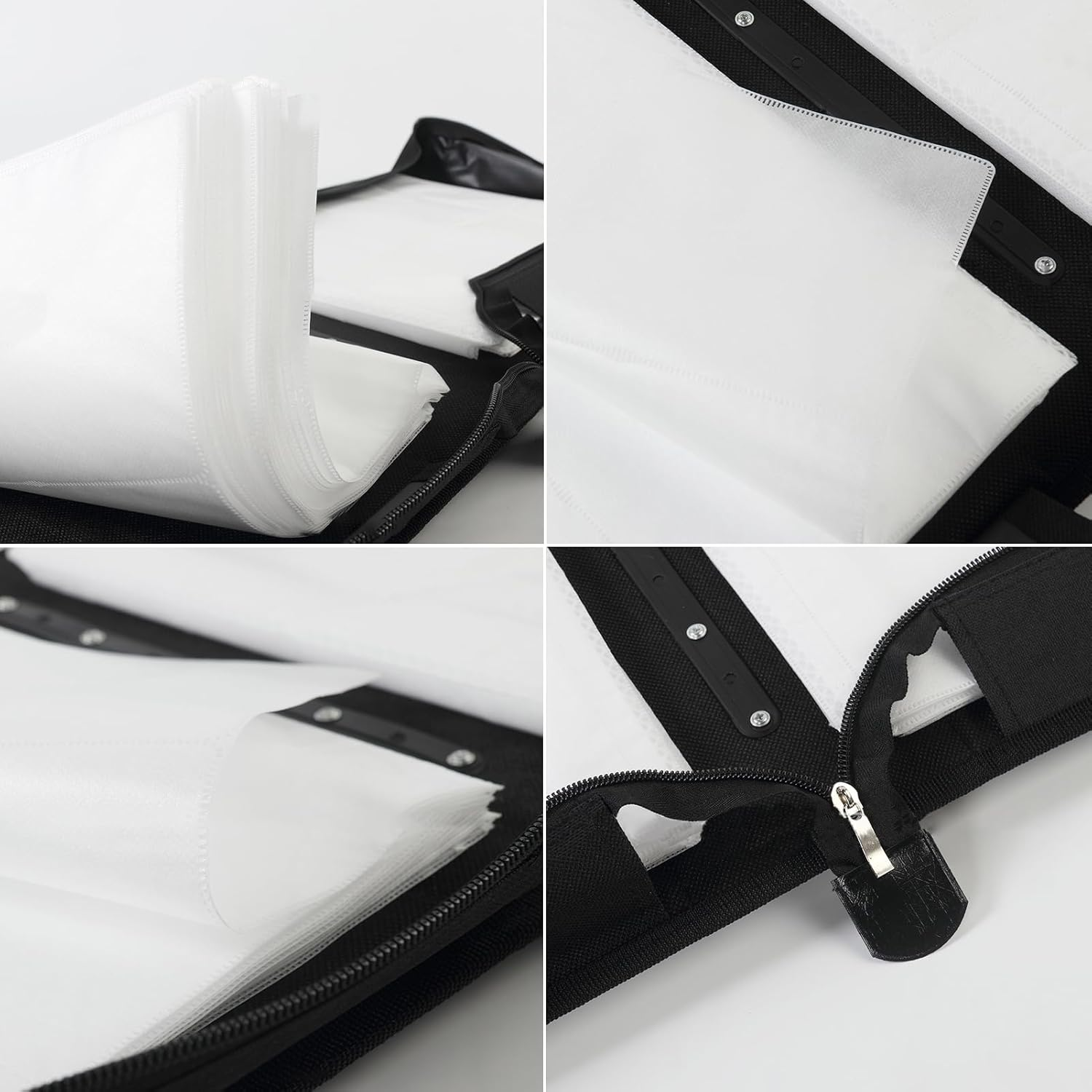 12.4 &times; 11 &times; 4.5Inch CD Case DVD Case Storage Holder 400 Capacity, Media Binder, CD Wallet, Disc Booklet(Black) image number 2