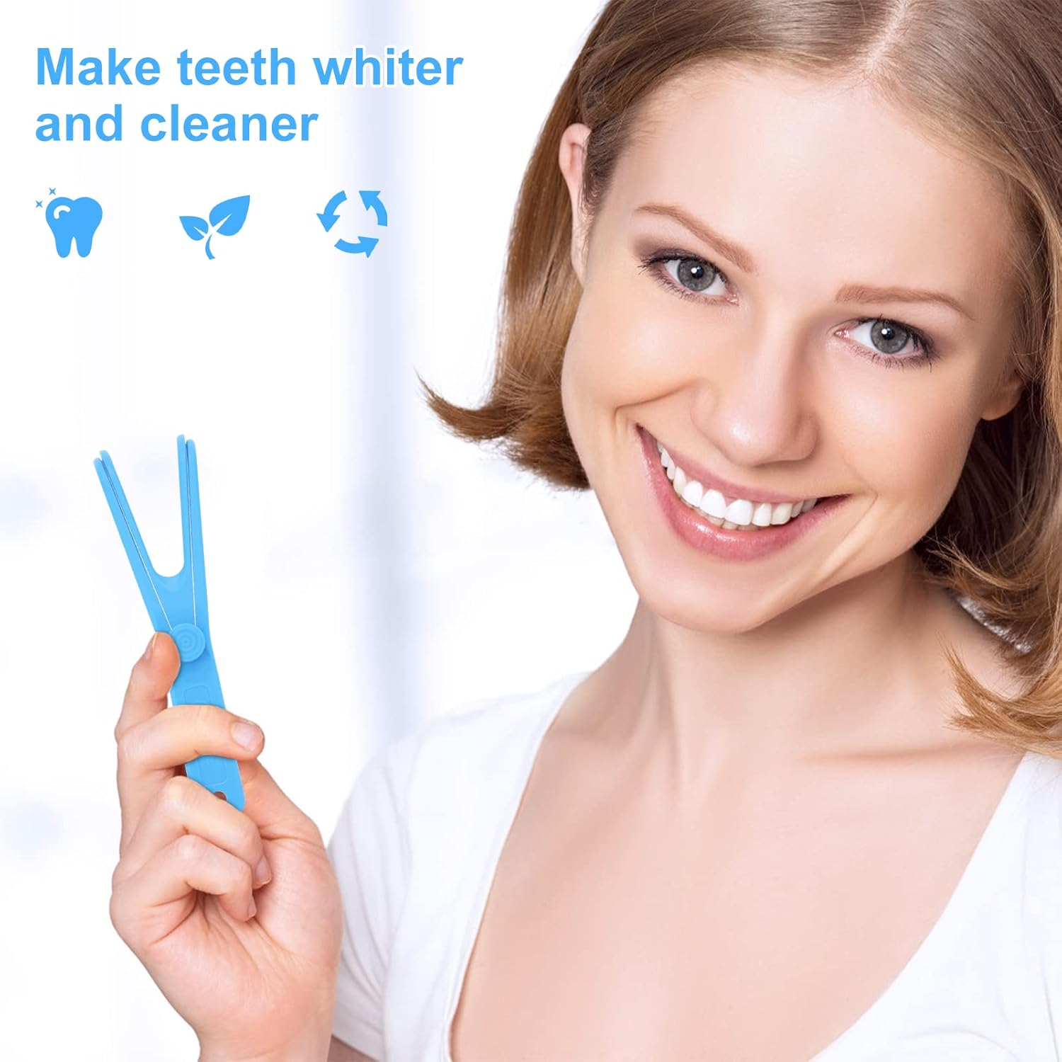 10 Pcs Reusable Flosser Holder, Dental Floss Holder, Floss Handle Durable Adults and Kids Dental Tools&hellip; image number 1