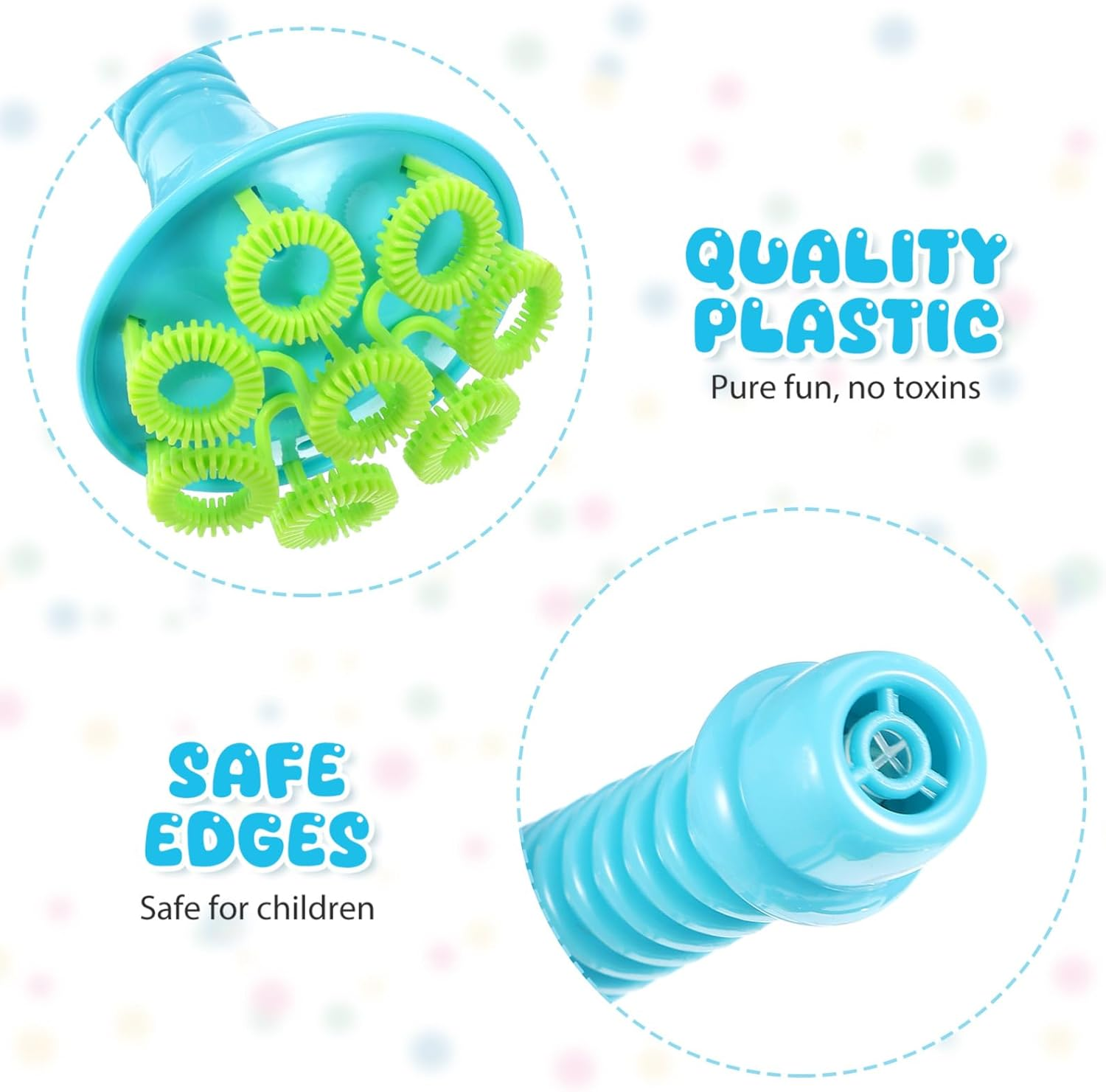TOYANDONA Bubble Blowers, 3Pcs Bubble Makers with Tray Bubble Wands for Kids Summer Outdoor Activity Party Favors image number 5