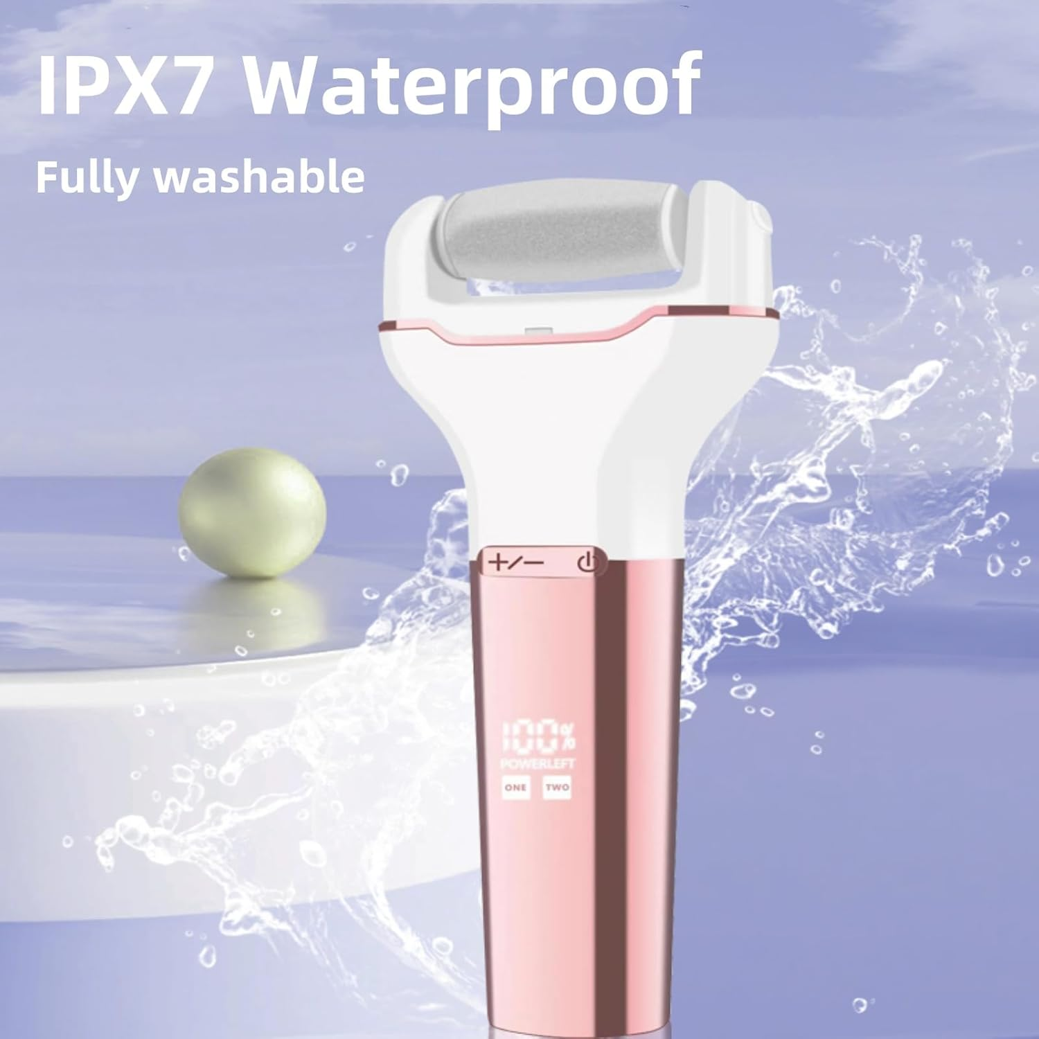 Electric Foot Callus Remover Kit,Rechargeable Foot File Pedicure Tools with 3 Heads,Waterproof,Digtital Diaplay,Portable Dead Skin Remover for Feet Care image number 1