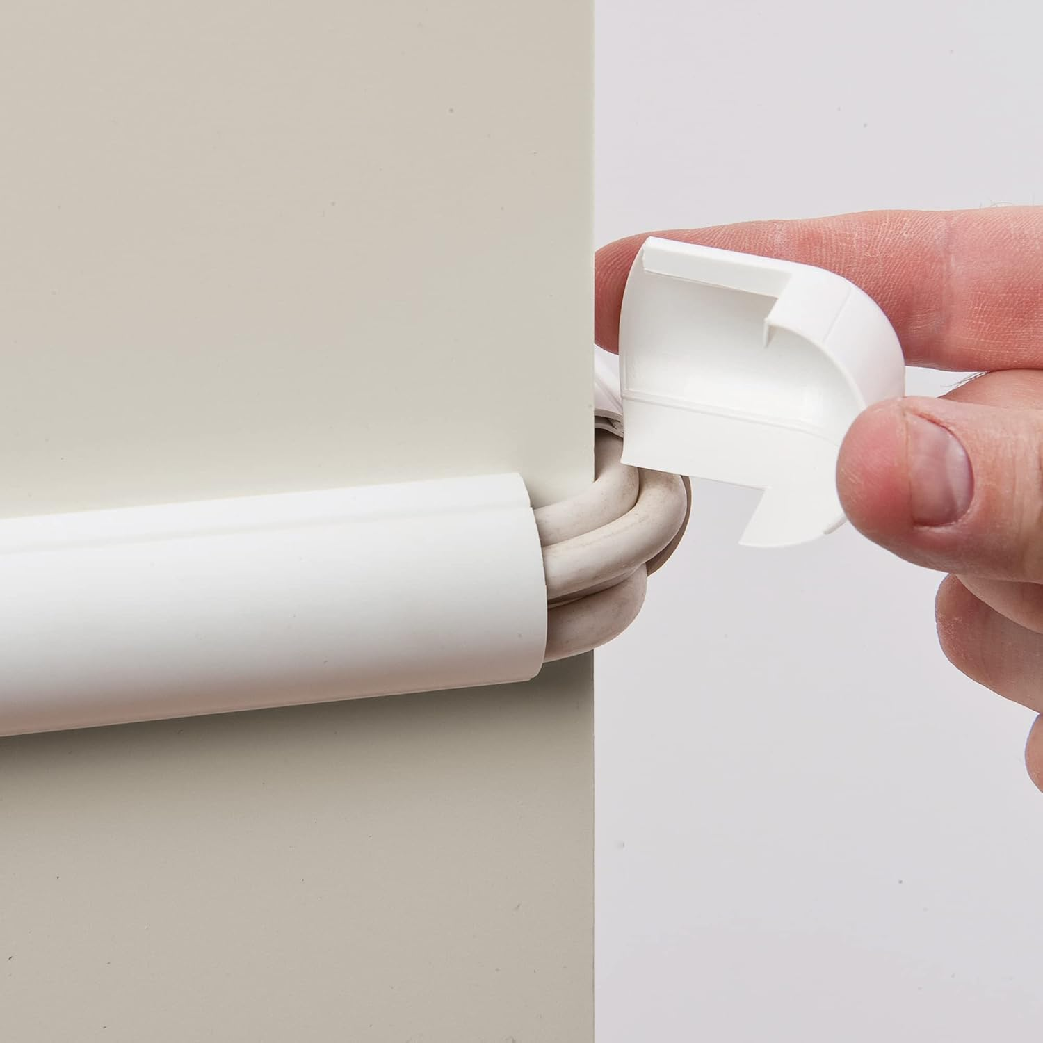 D-Line Micro+ Cable Trunking Clip-Over Accessory Multipack | Join Multiple Lengths of 20X10Mm Micro+ Cable Cover | 13 Piece Electrical Trunking Accessory Multipack - White CLOAP2010W