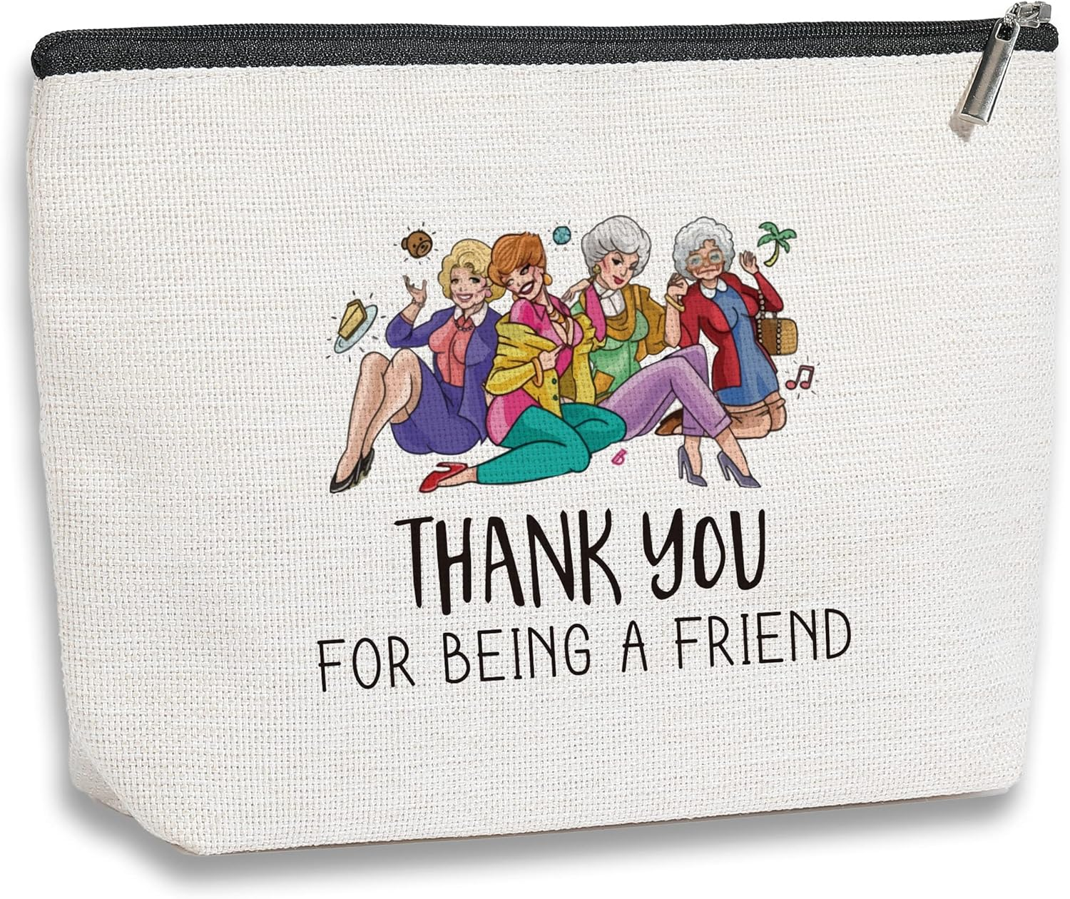 Makeup Bag Music Lover Gift for Women, Music Inspiration Gifts, Song Lovers Makeup Bag Gift, Travel Toiletry Makeup Organizer Zipper Pouch, Golden Girls Gift