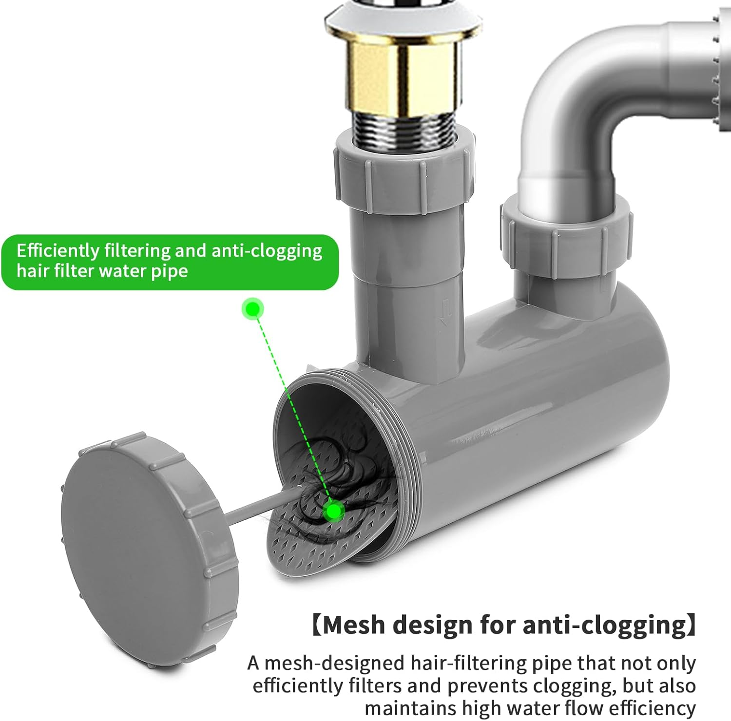 Moyretty Universal Shampoo Bowl Sink Hair-P Trap, Beauty Barber Salon Equipment PVC Material Easy Clean(1 Pack) image number 6