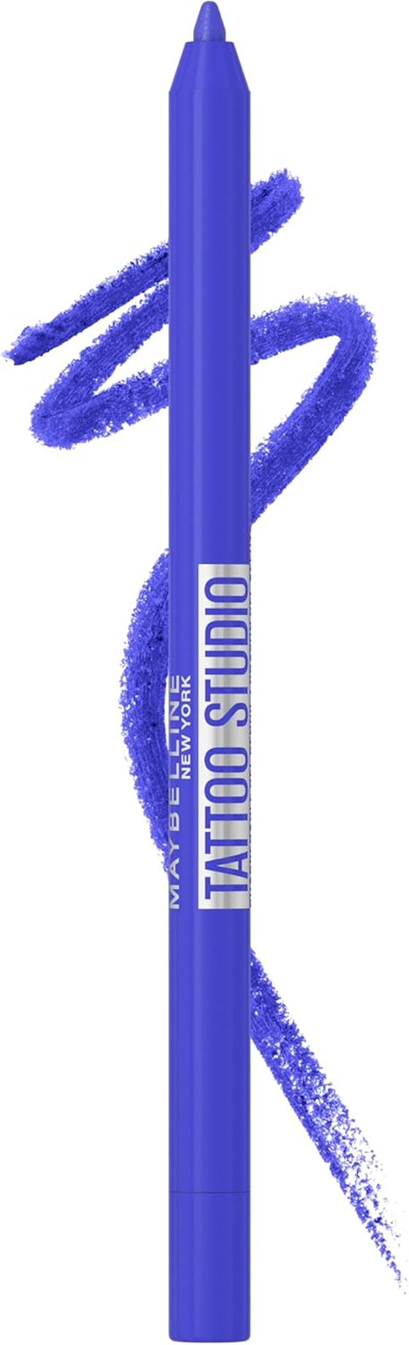 MAYBELLINE New York Tattoo Studio Long-Lasting Sharpenable Eyeliner Pencil, Glide on Smooth Gel Pigments with 36 Hour Wear, Waterproof Arctic Skies 0.04 Oz