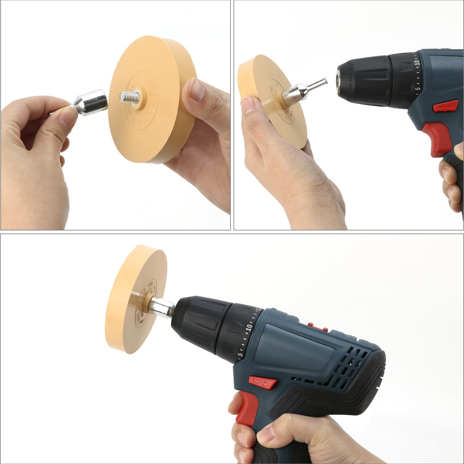 QWORK&reg; Pack of 2 Foil Erasers, Sticker Eraser for Removing Pinstripes, Stickers, Self-Adhesive Vinyl Stickers from Cars, Motorhomes, Boats and More, 90Mm image number 6