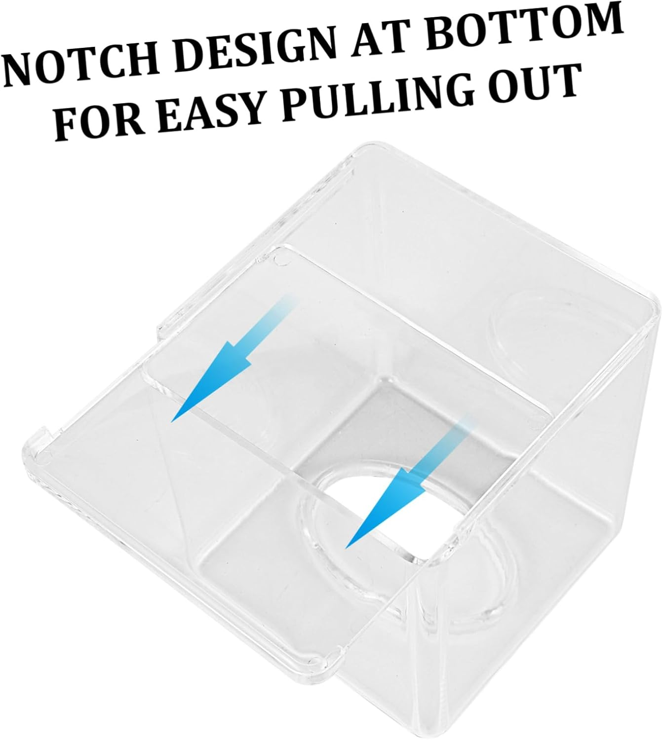 Square Tissue Dispenser Box Acrylic Tissue Holder for Bathroom Kitchen Vanity and Office Chic Napkin Organizer for Counters and Dressers image number 6