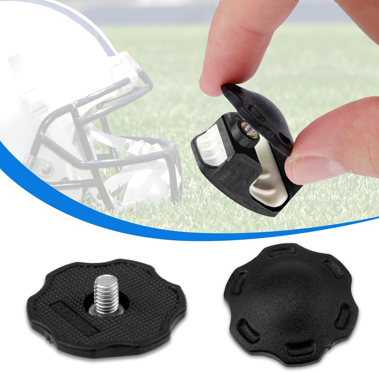 2Pcs Football Helmet Thumb Screws Compatible with Speedflex, Youth Football Helmet Chinstrap Thumb Screws to Maintain Youth Football Helmet Chinstrap Stabilization System image number 2