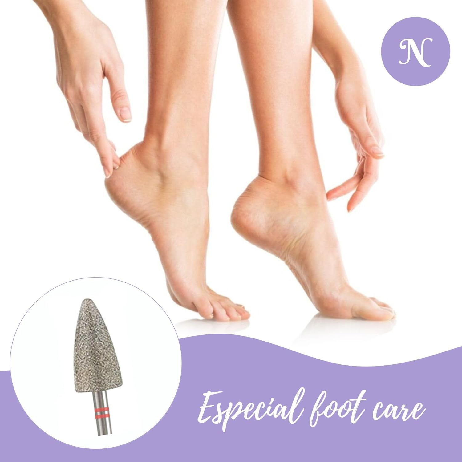 Natury Nails Diamond Nail Drill Bit for Pedicure Calluses and Roughness (Fine Grit) image number 2