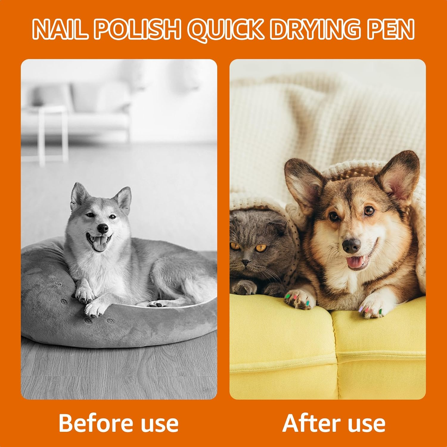 24Pcs Dog Nail Polish Pens Reusable Acrylic Dog Nail Polish Pens Fast Dry Dog Safe Nail Polish Set 24 Colors Odorless Dog Nail Paint Markers Set Pet Grooming Kit for Dogs Cats Puppy image number 2