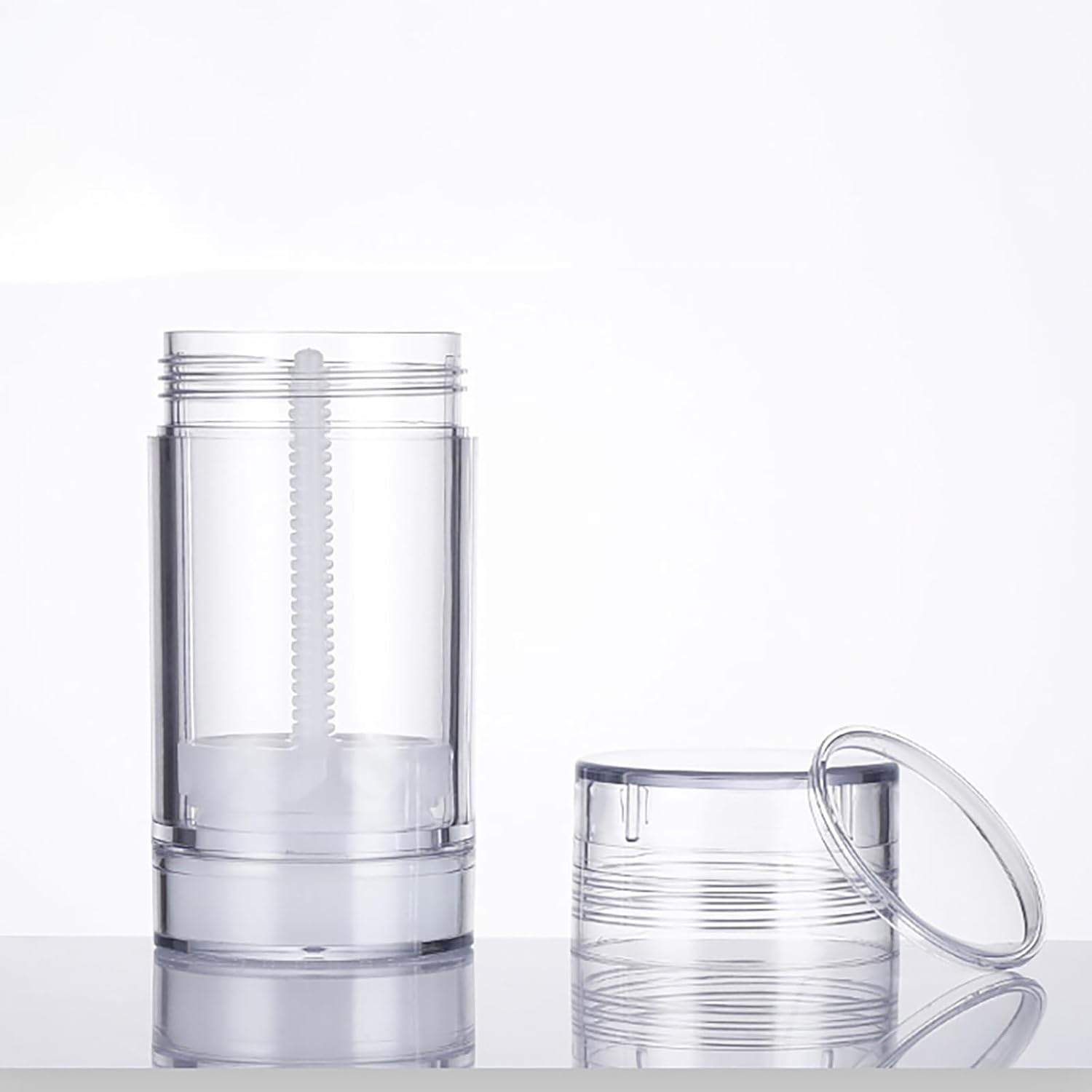 2PCS 30 Gram Reusable round Deodorant Container DIY Deodorant Stick Empty Twist up Tube Refillable Deodorant Bottle Tubes image number 1