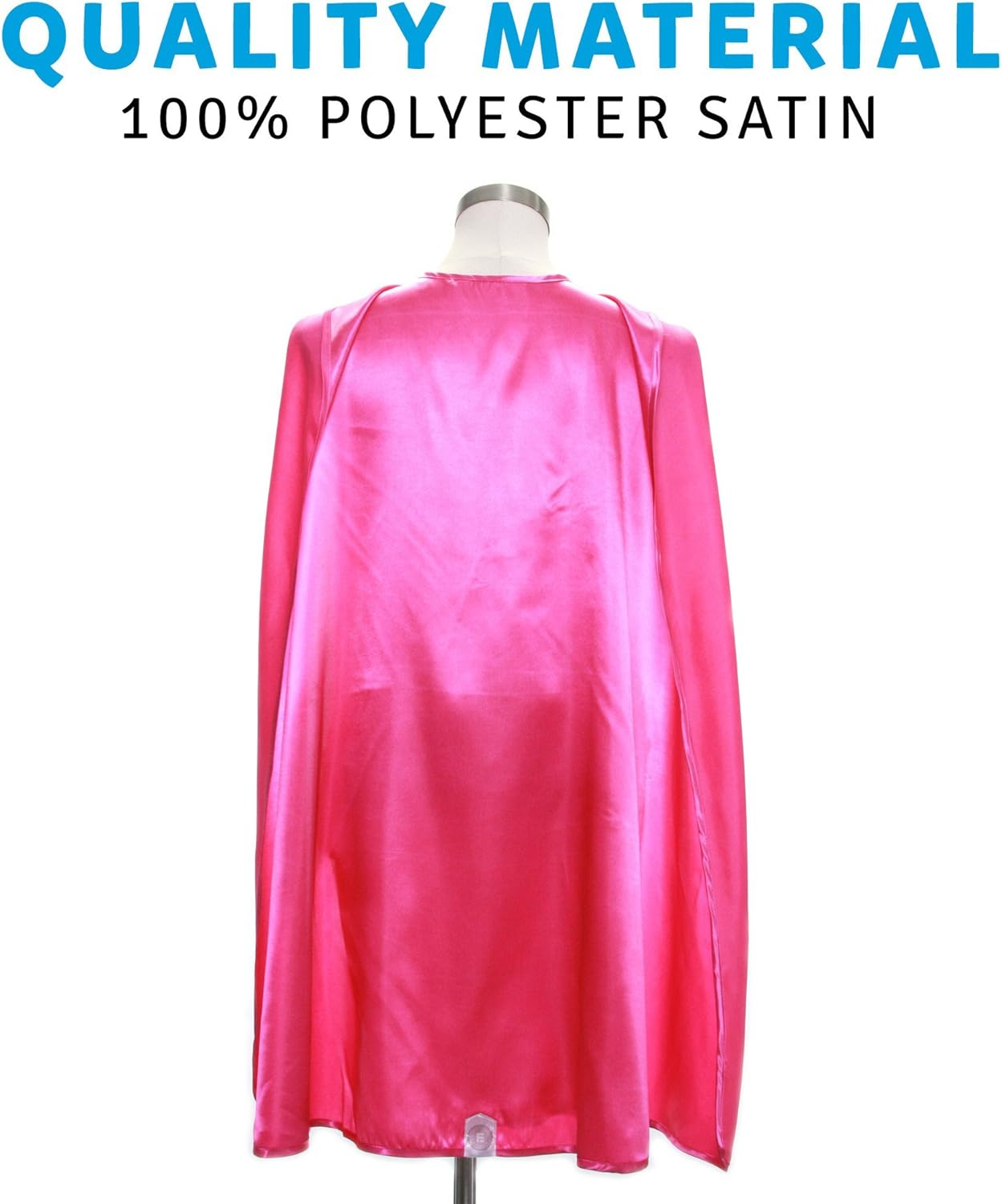Everfan Women'S Polyester Satin Superhero Cape (38" LX48 W, Magenta) - Purple image number 5