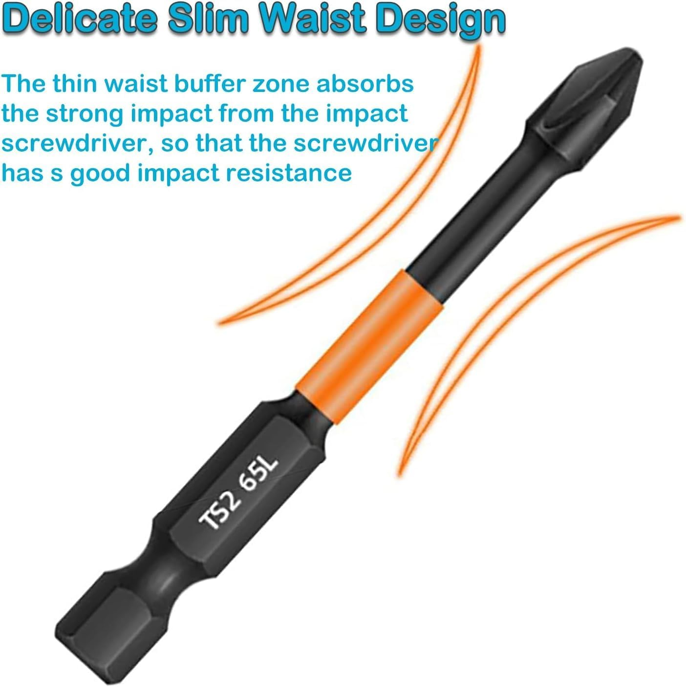 6 Pcs Impact Hex Head Wrench Drill Bit Set, S2 Steel Hex Bits Set H2-H6 1/4 Inch Head Hardness Anti-Slip Screwdriver Quick Release Shank Screwdriver Bits Set, for Power Screwdriver Impact Drill image number 2