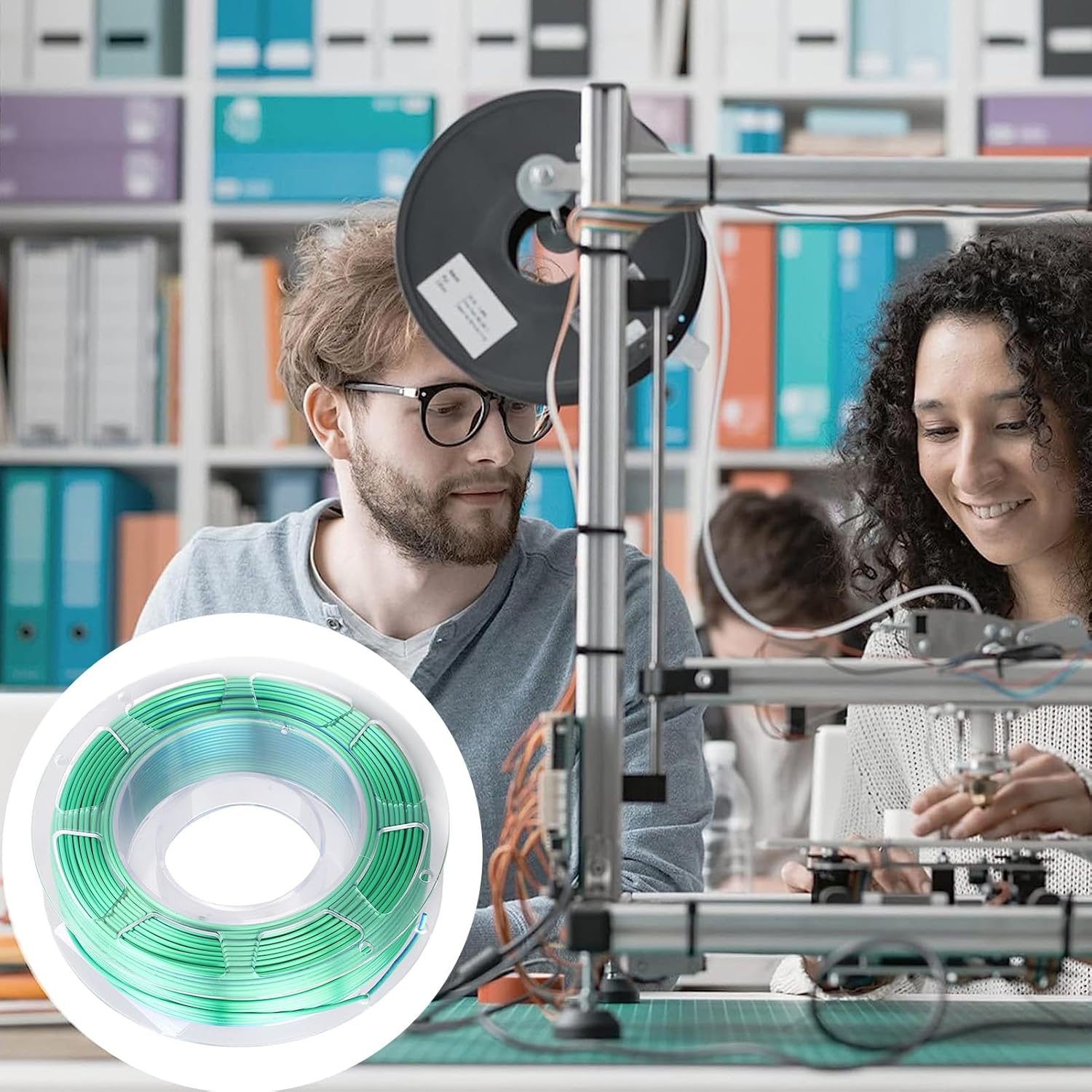 Conductive PLA Filament, 1.75Mm Bundle 3D Printer Filament, 30-45Mm/S Printing Speed PLA 3D Printing Filament, 200G Consumable 3D Printer Accessory, 1.75Mm Filament image number 6