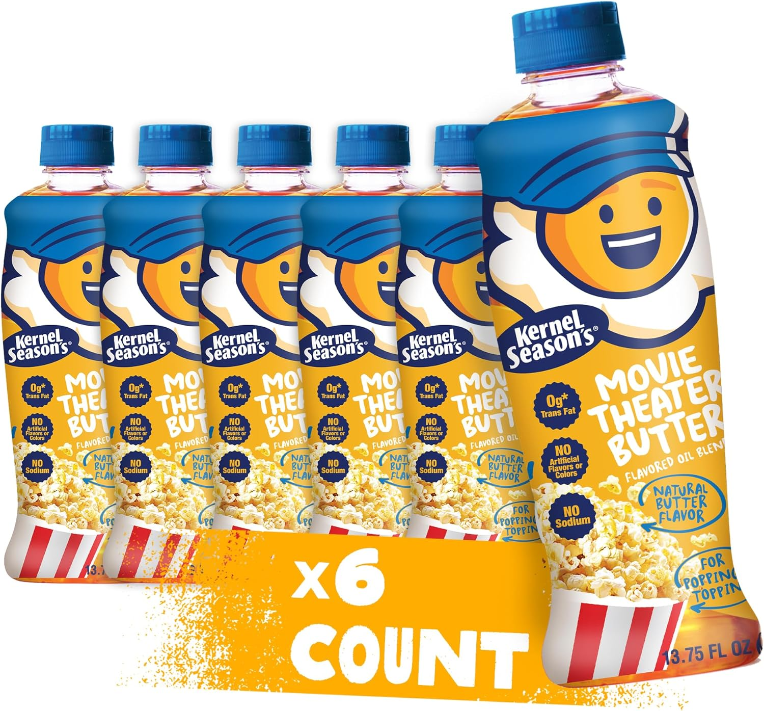 Kernel Season'S Movie Theater Popcorn Oil, Butter, 13.75 Ounce (Pack of 6) image number 4