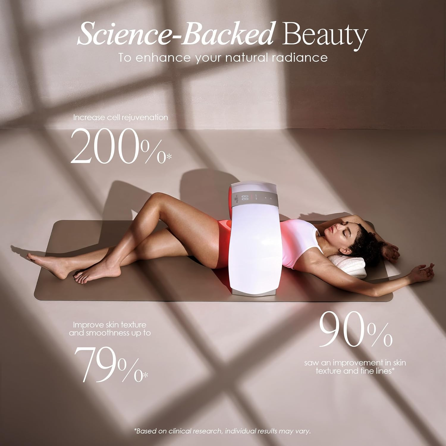 Lumalux Dome | Face & Body Led Light Therapy Device by Project E Beauty | 7 Color + Infrared Light Therapy | Anti-Aging & Rejuvenation | Extra Large Beauty Equipment for Salon Home SPA Use image number 4