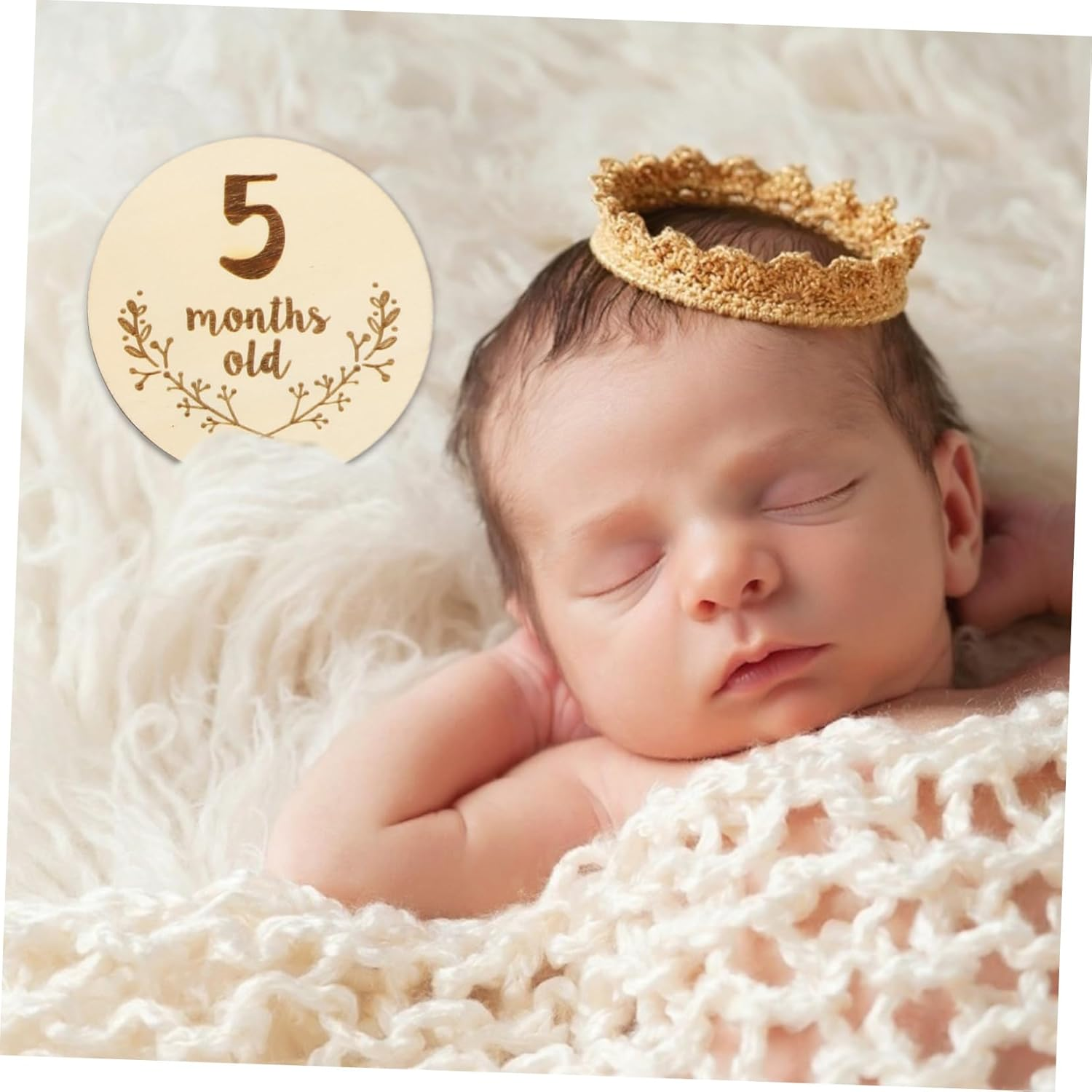 6Pcs Double-Sided Milestone Cards Boy Girl Monthly Cards Birth Month Milestone for Newborn Photoshoot image number 6