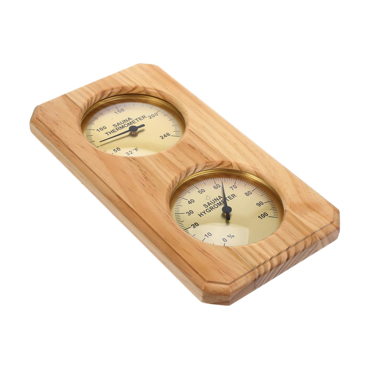 Kisangel Sauna Wall Thermometer Hygrothermograph High Temperature Resistant Indoor Temperature Humidity Gauge for Home Sauna Accessories Practical Hanging Measurement Tool image number 5