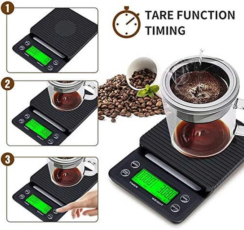 Hand Punch Coffee Scales Timing Electronic Timer Scale Kitchen Scales image number 5