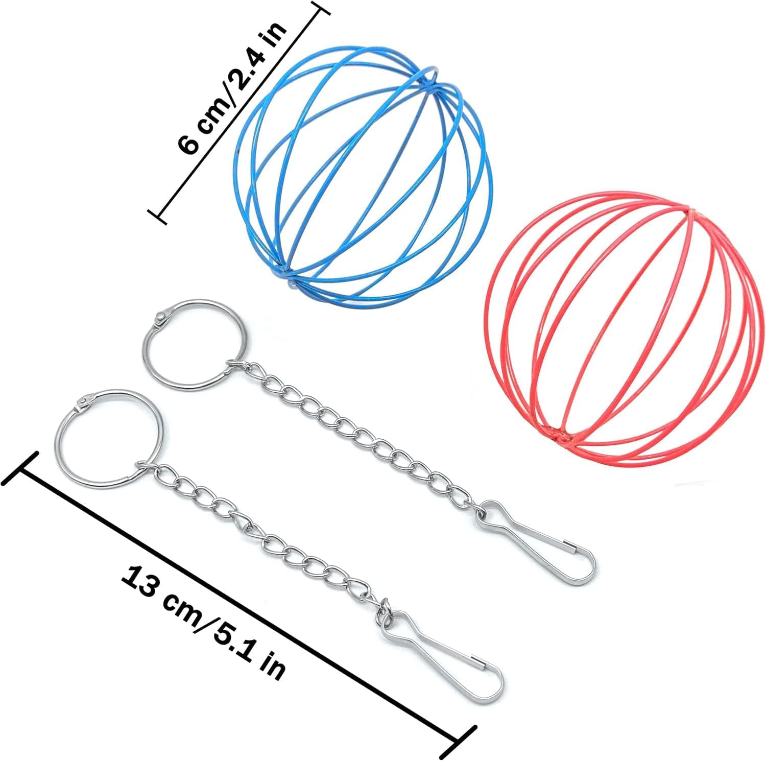 Stainless Steel Rabbit Hay Feeder Ball, 2-Pack, 6Cm, 6Cl, Interactive Toy, Portion Control image number 4