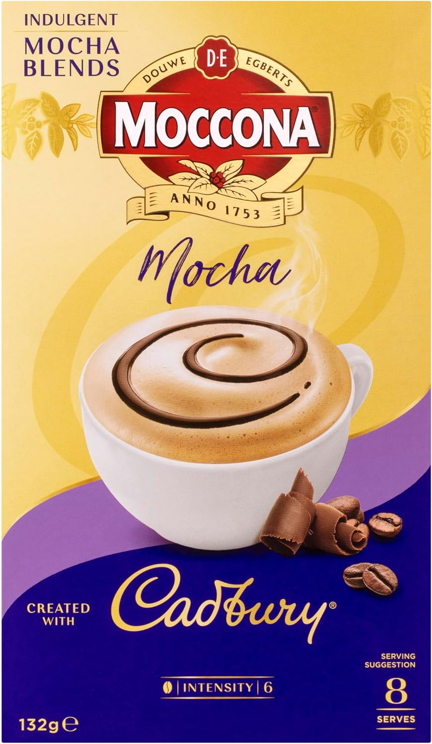 Moccona Coffee Sachets Cadbury Mocha 40 Sachets (8 Sachets X 5 Packs) image number 3