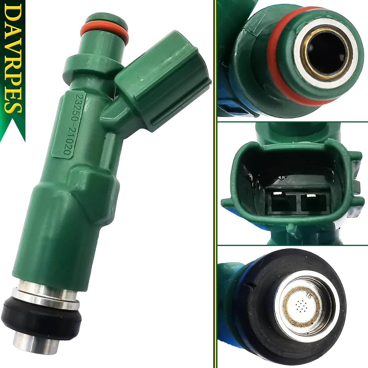 DAVRPES 4PCS 23250-21020 FJ343 Fuel Injectors 12 Holes Disc Engine Fuel Spray Nozzle for Toyota Prius 2001-2009 Echo 2000-2005 1.5L-L4, for Scion XA XB 2004-2006 1.5L-L4 Replace#23209-21020 image number 2