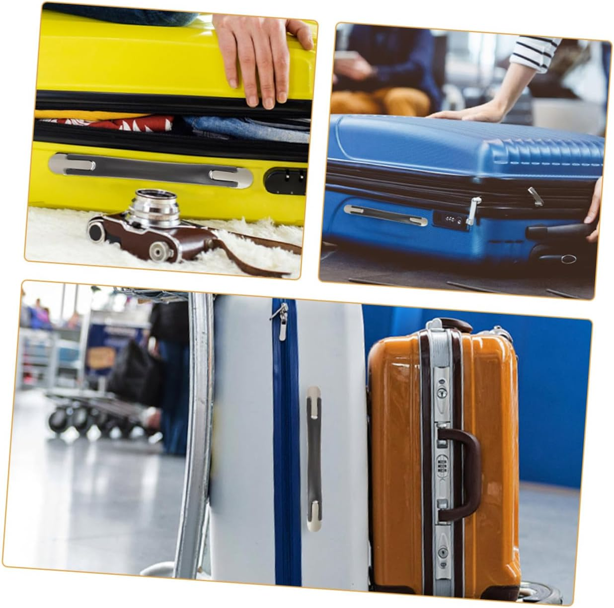 POPETPOP 2Pcs Replacement Carrying Case Handle Luggage Extension Handle for Suitcase Holder for Travel Security Luggage and Repair Kit image number 3