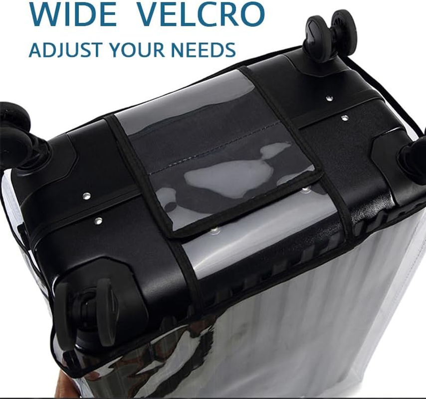 Yopolaz Real Clear Rimless Suitcase Cover - 20 22 24 26 28 30 Inch PVC Transparent Clear Travel Luggage Covers - Waterproof Dustproof Protective Suitcase Protectors, 22 Inch, Regular - 24 Inch image number 4