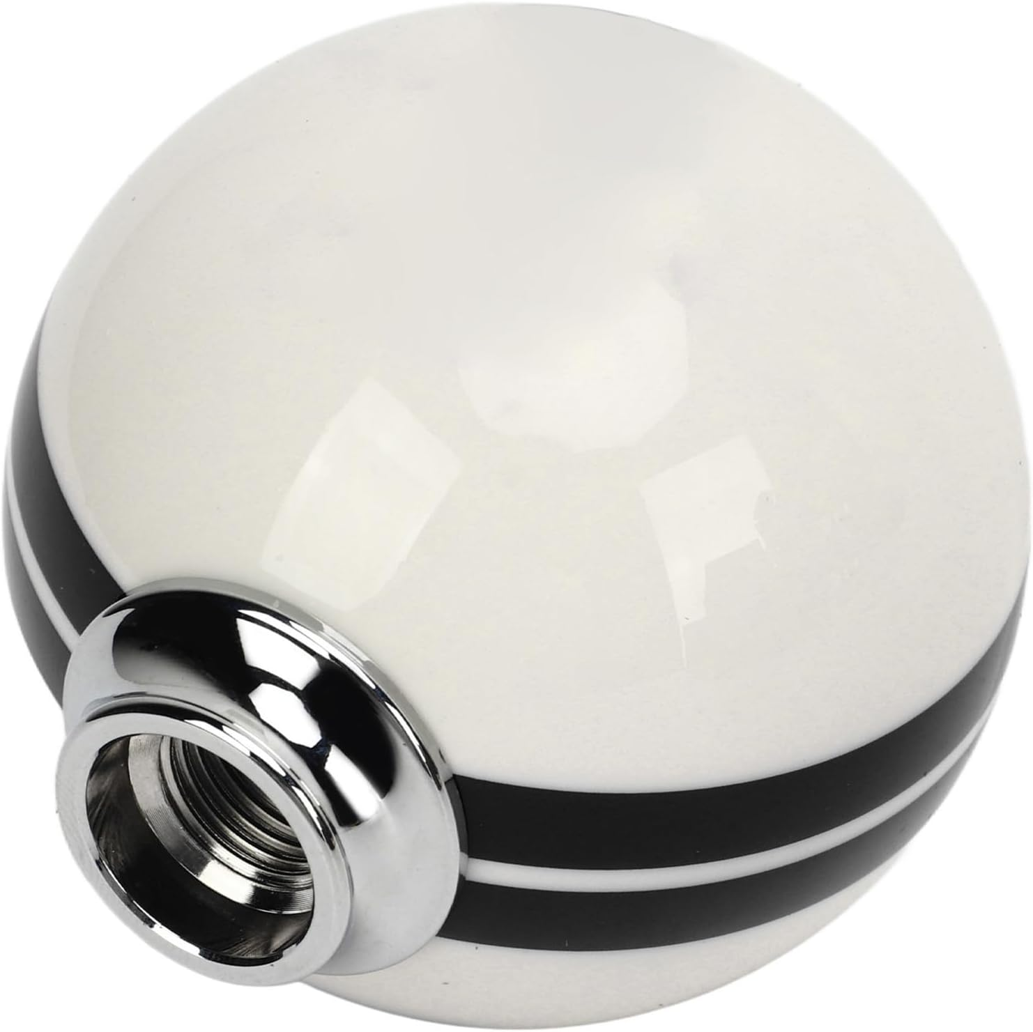 5 Speed Manual Gear Shift Knob Ball,Manual Shift Lever Knob Replacement for Ford Mustang 1967 to 2018 (White Black) image number 1
