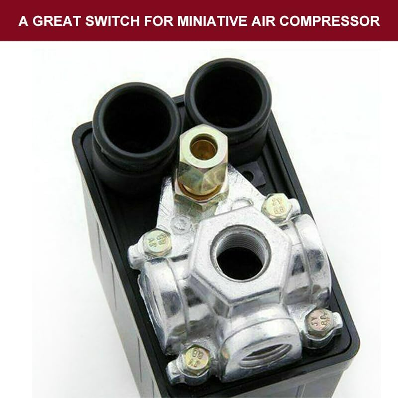 Leoan Co 90-120 PSI 240V Central Pneumatic Air Compressor Pressure Switch Control Valve Replacement Parts Heavy Duty Air Compressor Pressure Switch Control Valve image number 5
