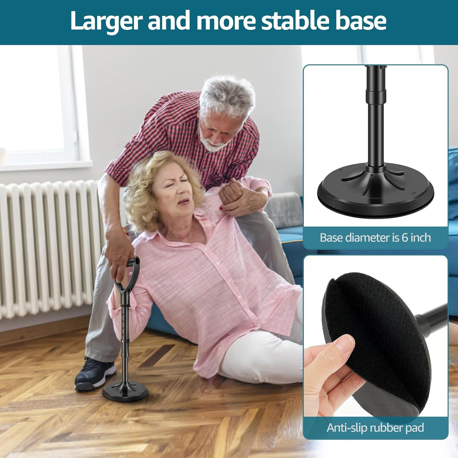 Mobility Tool Standing Aid Device Adjustable Standup Helper to Help Get up from Floor and Ground Metal Senior Lift Assist Device Elderly Standing Helper Support Tool for Seniors ZHAZHAMO image number 6