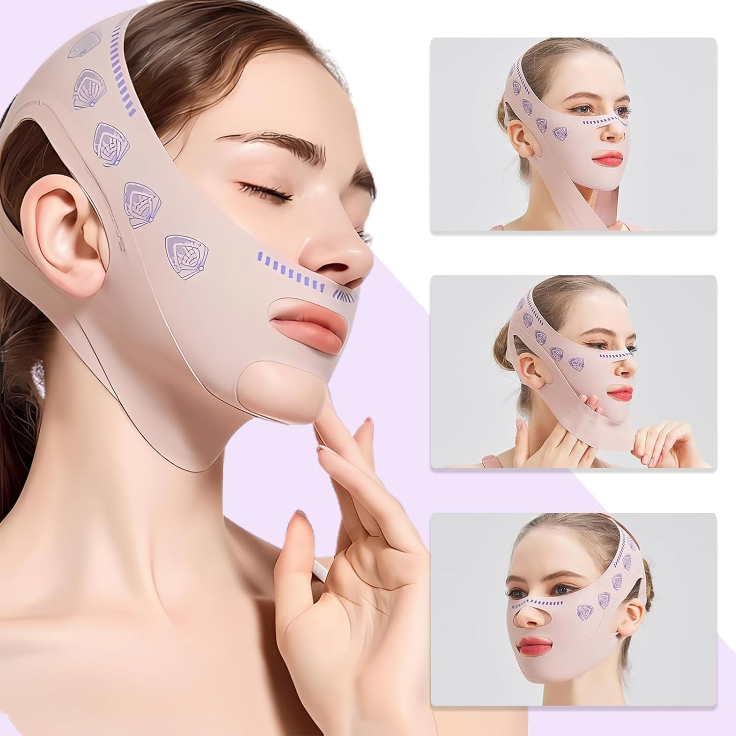 Face Bands,V Line Lifting Mask,Face Contouring Sleeping Anti-Wrinkle Band image number 3