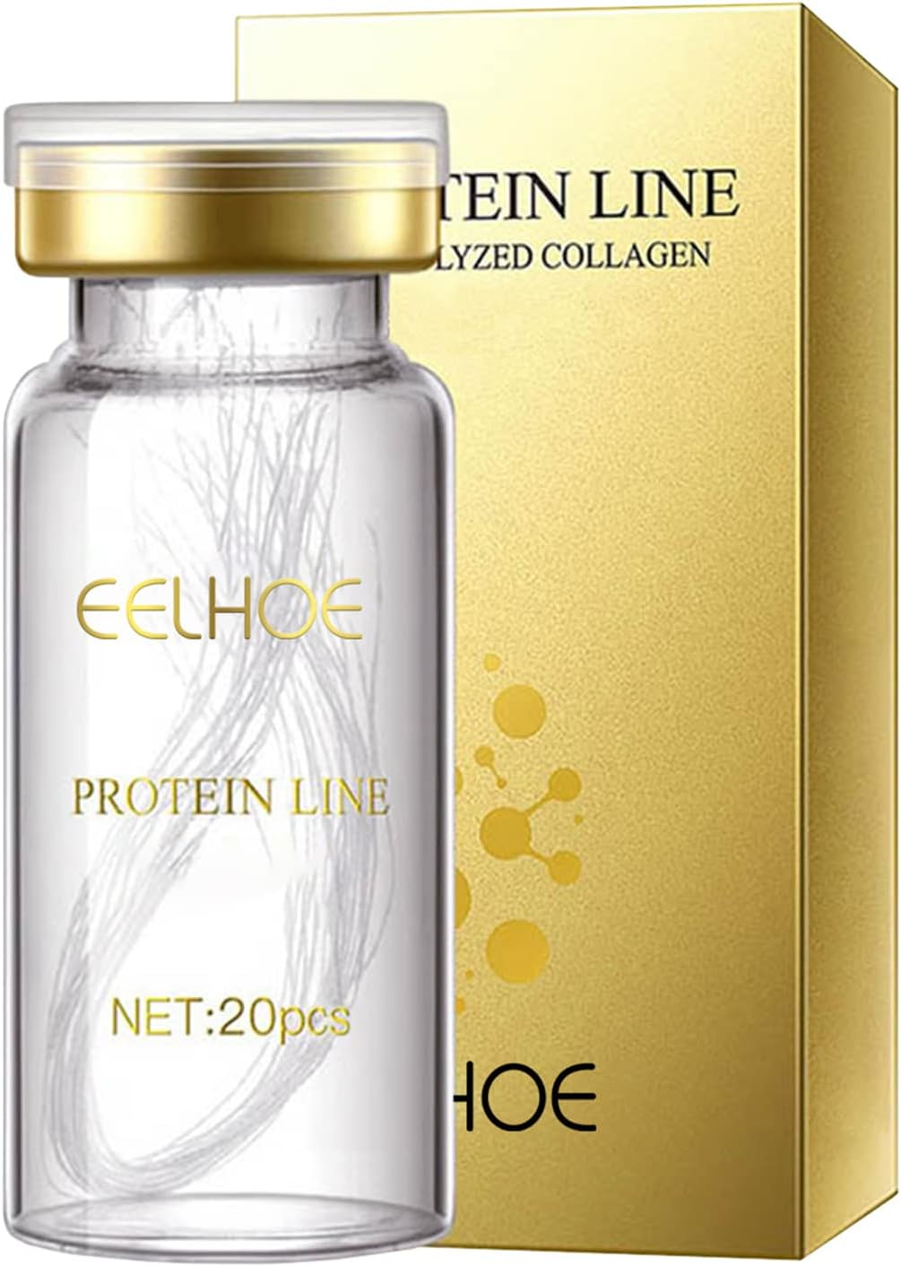 20PCS/ Bottle Protein Thread Lifting Line -Aging -Wrinkles Pore Replenish Moisturing Skin Elasticity Refining for Home Daily Salon Use ALKOY