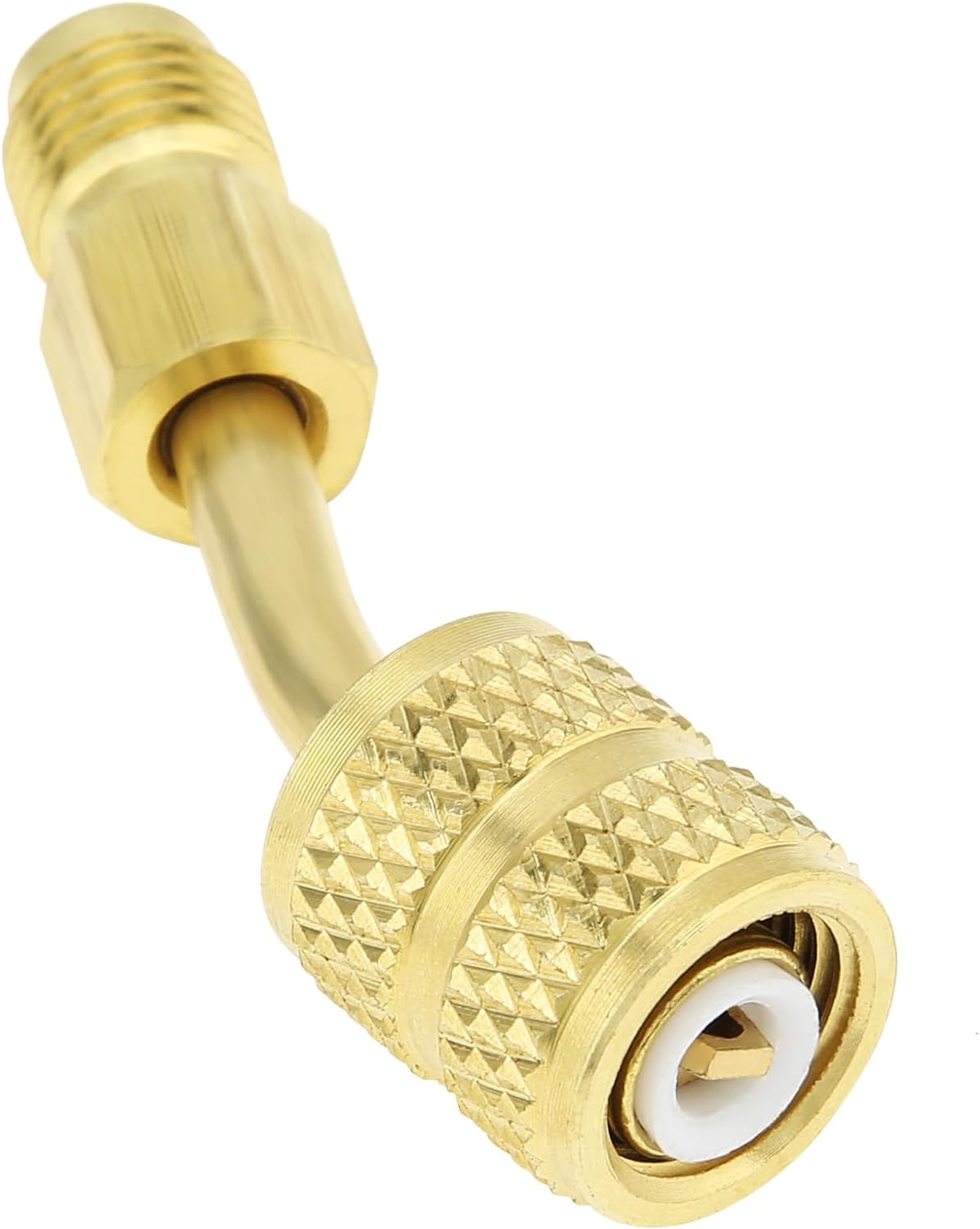 R410A Swivel Adapter for Mini Split System Air Conditioner HVAC Refrigeration Service with 5/16 Inch Female Quick Coupler to 1/4 Inch Male Flare (4) image number 1