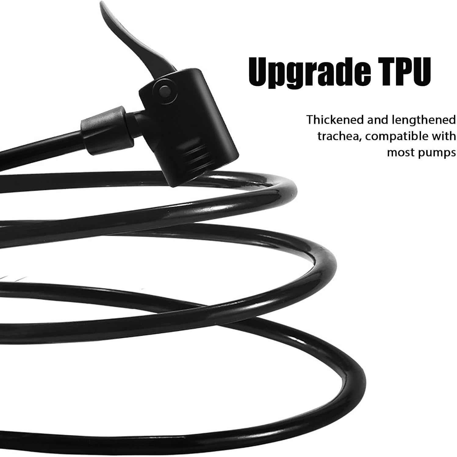 Mtxorvix Air Pump Replacement Hose, Inflator Extension Tube, Heat Resistant Anti-Freeze Inflation Hose, Pump Gas Pump Air Pump, Heat Resistant Leak Proof Inflation Tube 80Cm image number 1