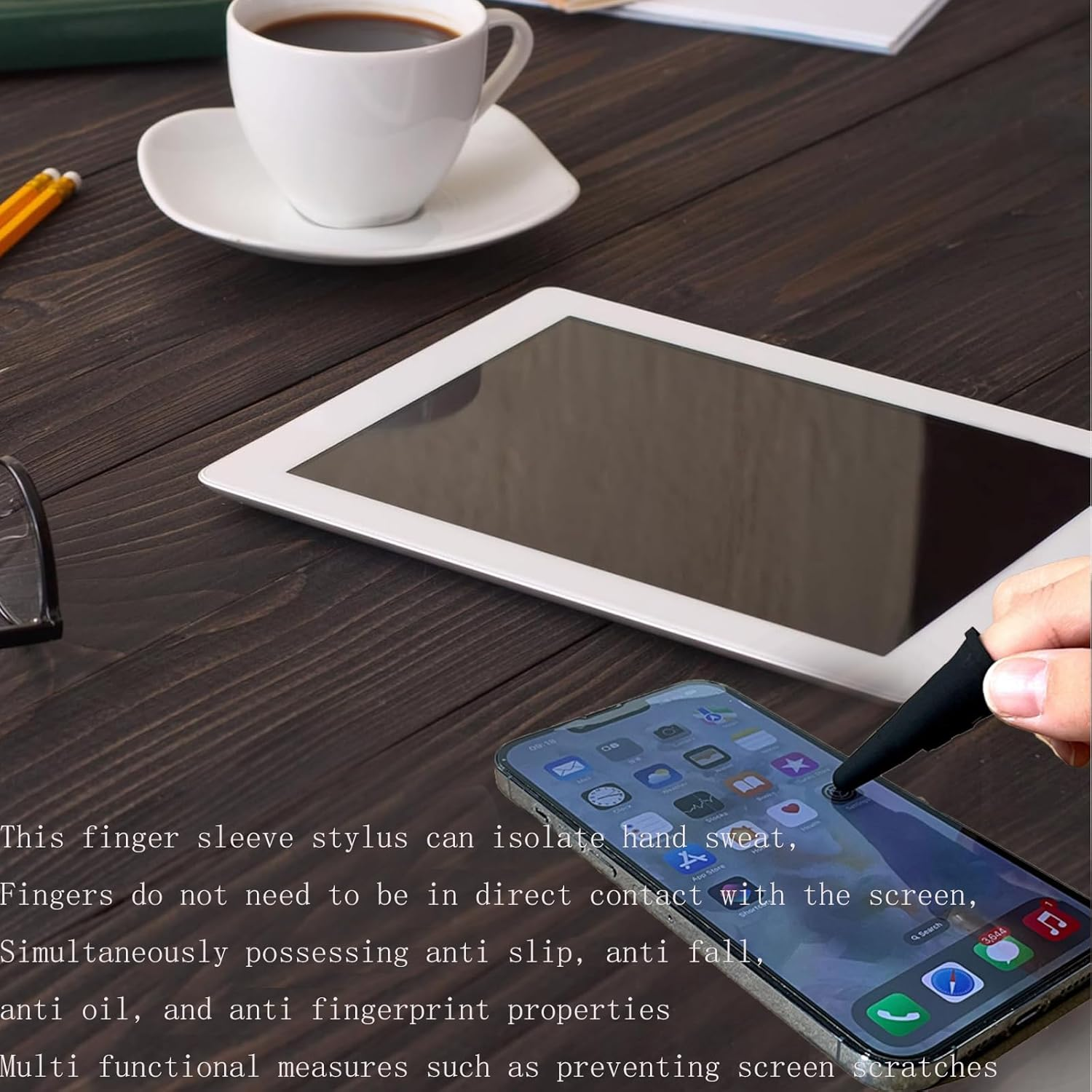 Silicone Finger Stylus Pens Stylus for Iphone Pens Touch Screen,Cell Phone,Suitable for Iphone/Ipad/Android Tablets, Compatible with All Touch Screens - S image number 7