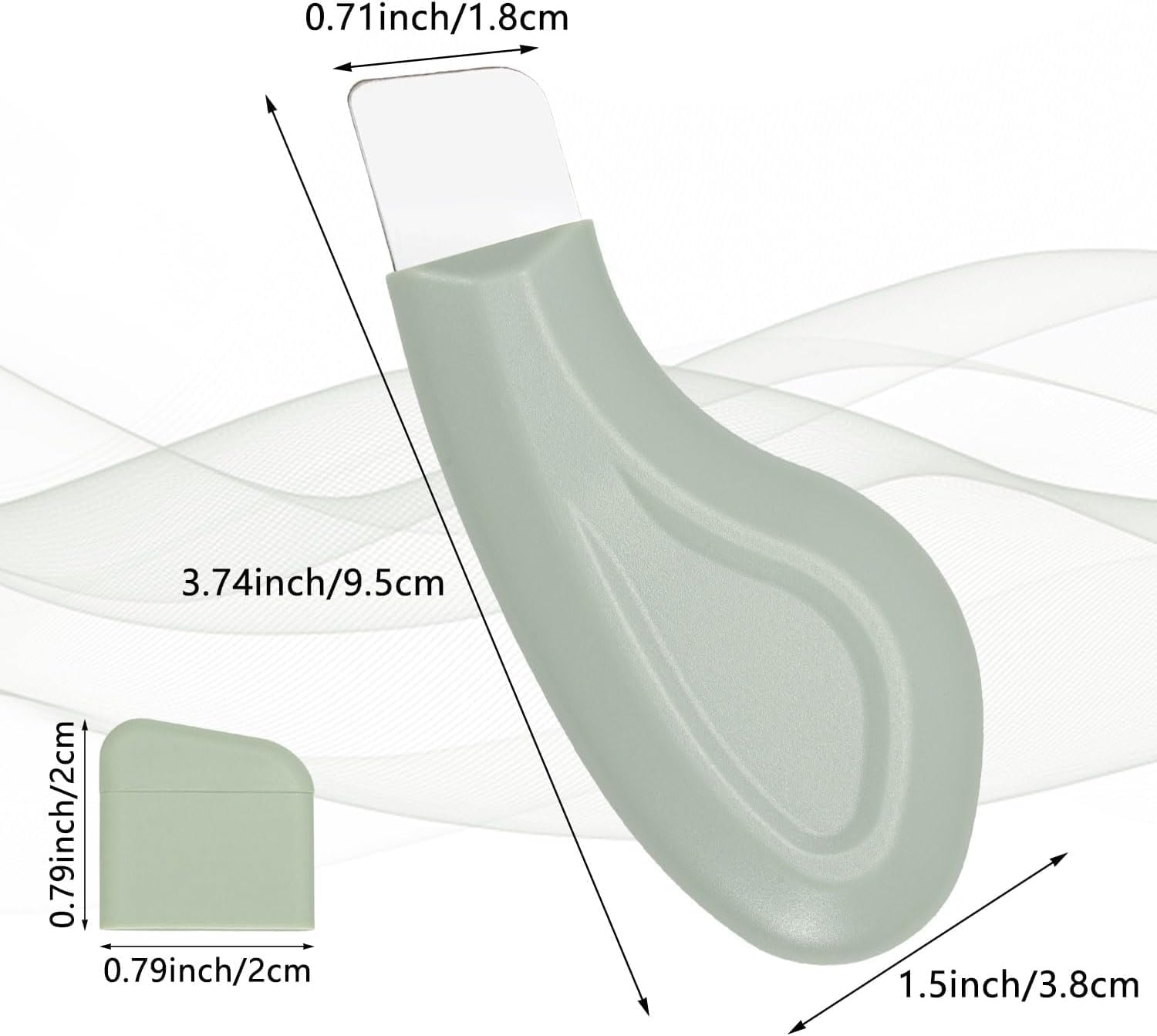 Flyanzebi Silicone Nose & Face Blackhead Remover Spatulas, 2-Pack, Green, Gentle & Effective, Deep Clean, Easy to Use & Clean image number 1