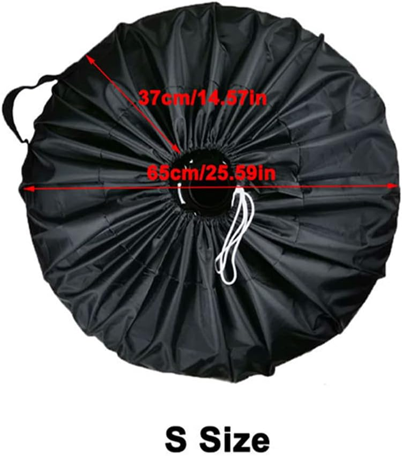 Wheel Protection Tyre Cover, Waterproof Spare Wheel Cover, Tyre Protection Cover, Diameter 65 Cm, Black (With Handle) image number 2