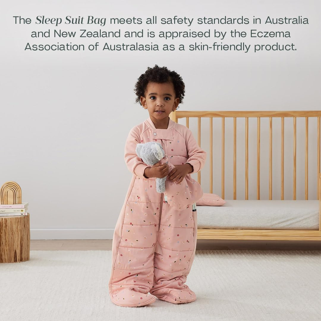Ergopouch Sleep Suit Bag 3.5 TOG &ndash; 4&ndash;6 Years &ndash; Daisies Print &ndash; 400 Thread Count Organic Cotton &ndash; Converts to Sleep Suit with Legs &ndash; Sleeping Bag & Suit in One &ndash; for Infants, Toddlers & Kids image number 2