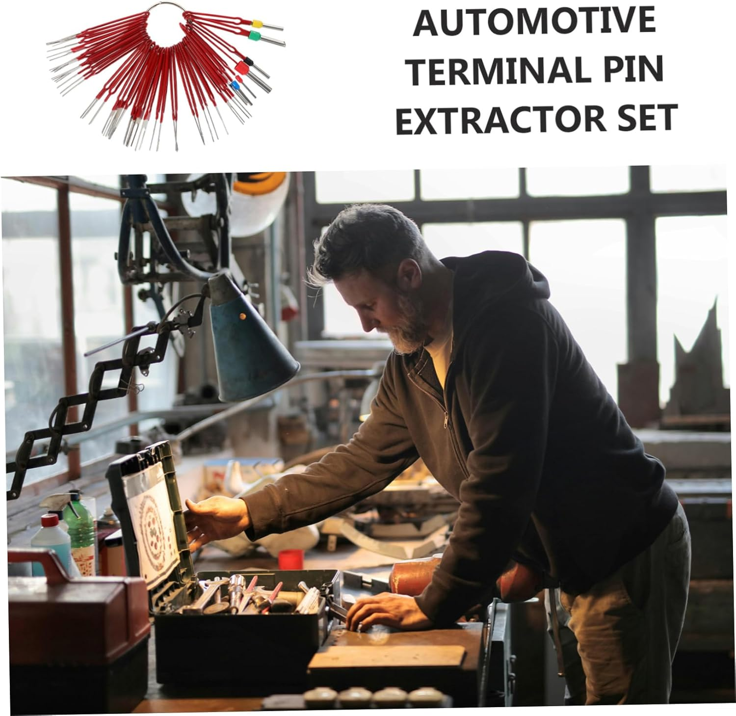 PAMINGONO 39Pcs Terminal Pin Remover Wire Connector Removal Extractor Automotive Electrical Tool Kit for Wiring image number 2