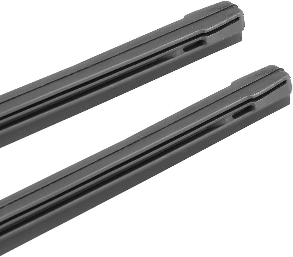 X AUTOHAUX 2Pcs 350Mm 14Inch 8X10Mm 3 Section Rubber Windshield Wiper Blade Refills for Car