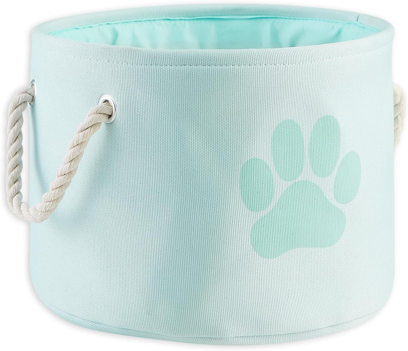 Bone Dry DII Medium Rectangle Pet Toy and Accessory Storage Bin, 16X10X12", Collapsible Organizer Storage Basket for Home D&eacute;cor, Pet Toy, Blankets, Leashes and Food-Gray Paw Print