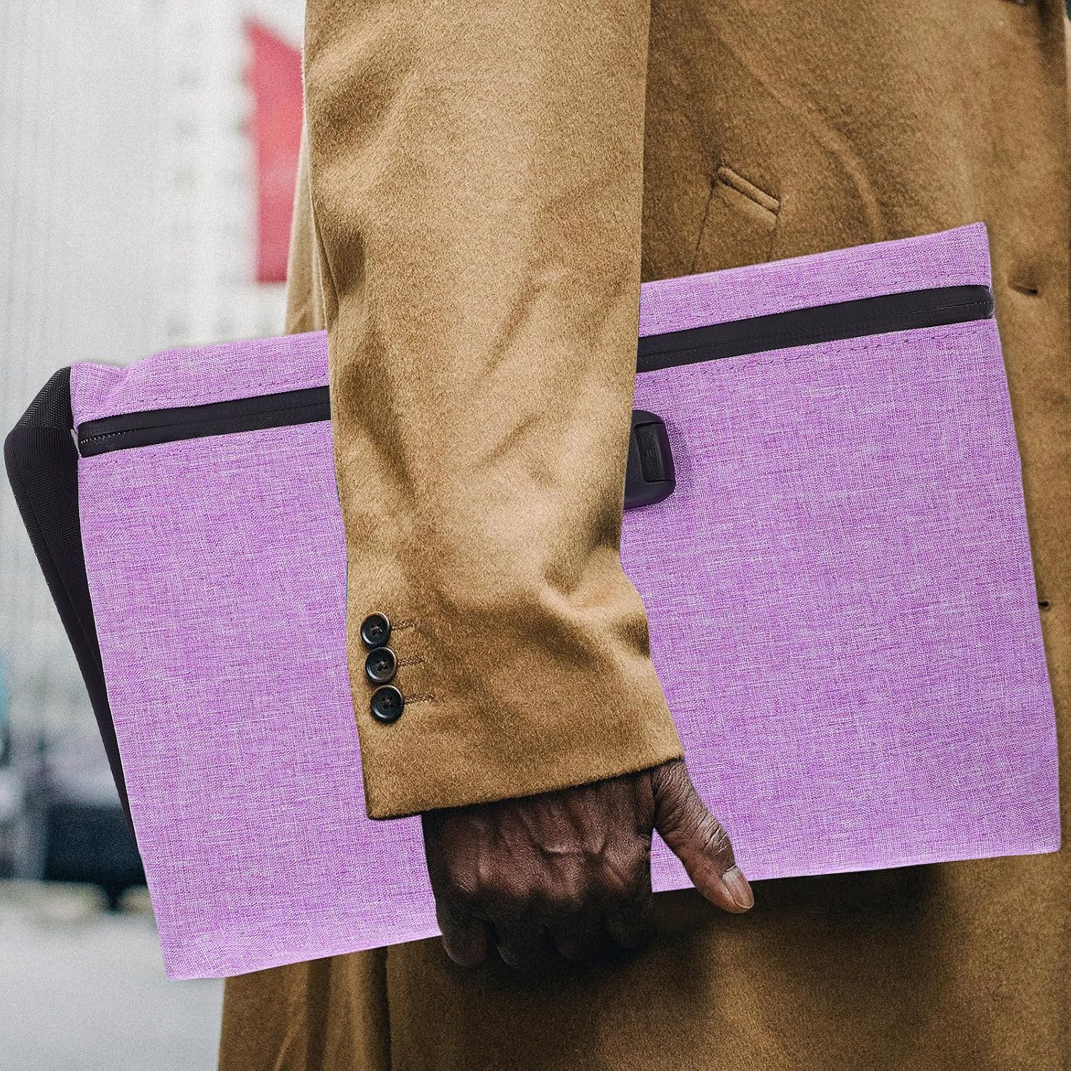 ELAYARD Combination Lock Cash Wallet Waterproof Zippered Bag for Business Travel Document and Jewelry Storage image number 3