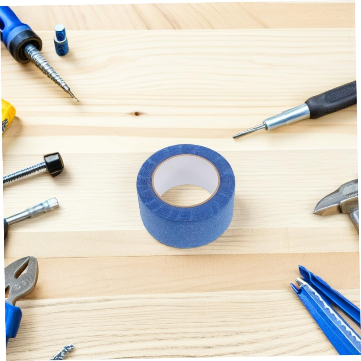 Didiseaon 1Roll High Adhesion Automotive Masking Tape Paint for Car Spraying Clean Removal No Residue Multi- Use for Crafts and Detailing image number 3