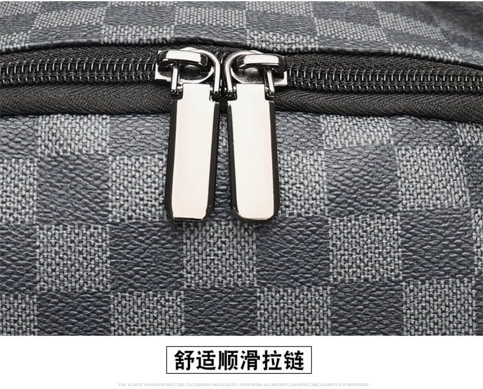 LGUANHJ Casual Shark Backpacks, School Bags, Laptop Backpacks, Travel Bags, for Students, Business and Travel - Plaid Black Section Three image number 5