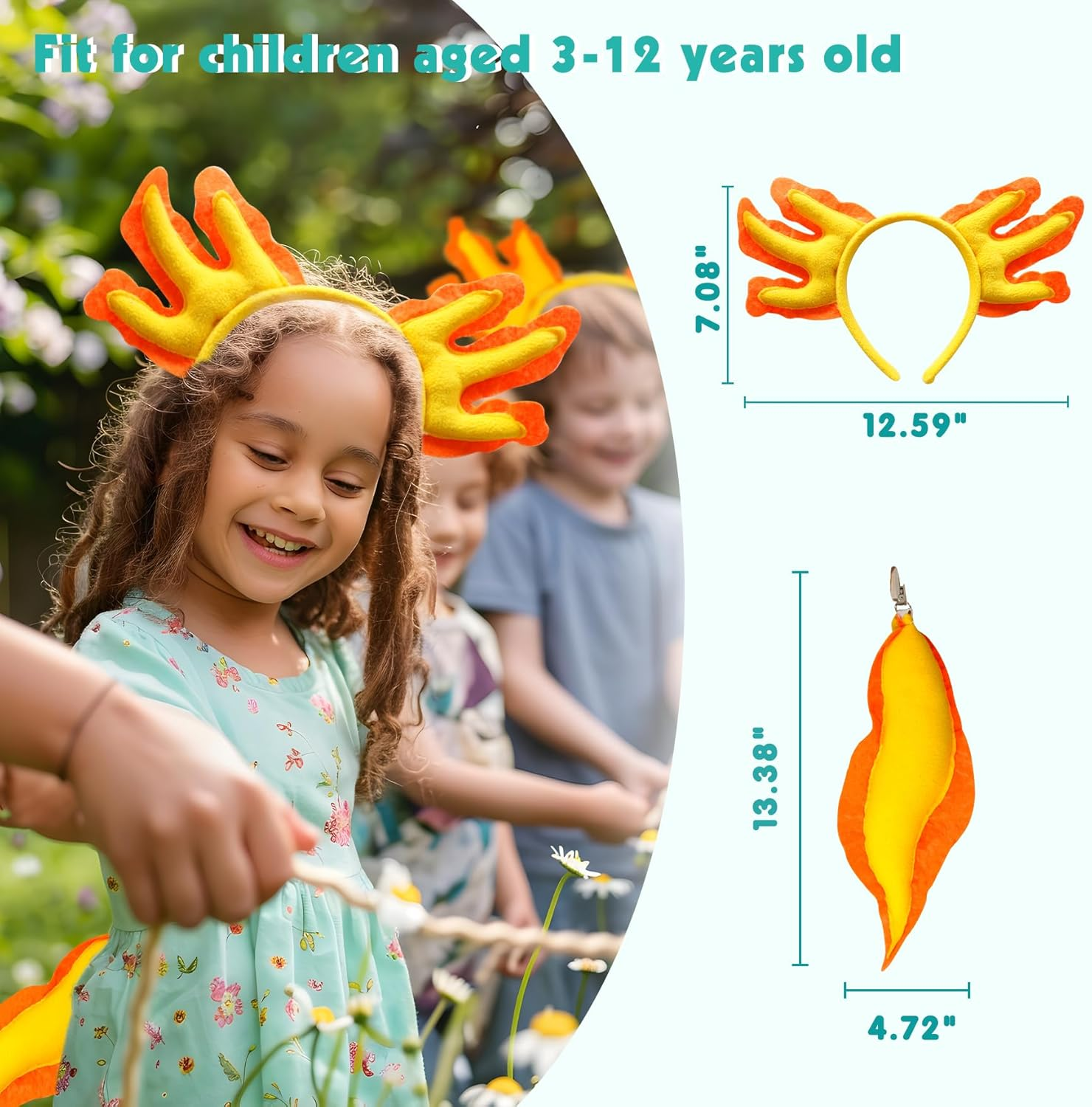 Axolotl Plush, Axolotl Stuffed Toys for Girls, Kids Animal Costume Dress up Birthday Gifts Halloween Party Favors (Yellow) - Green image number 6