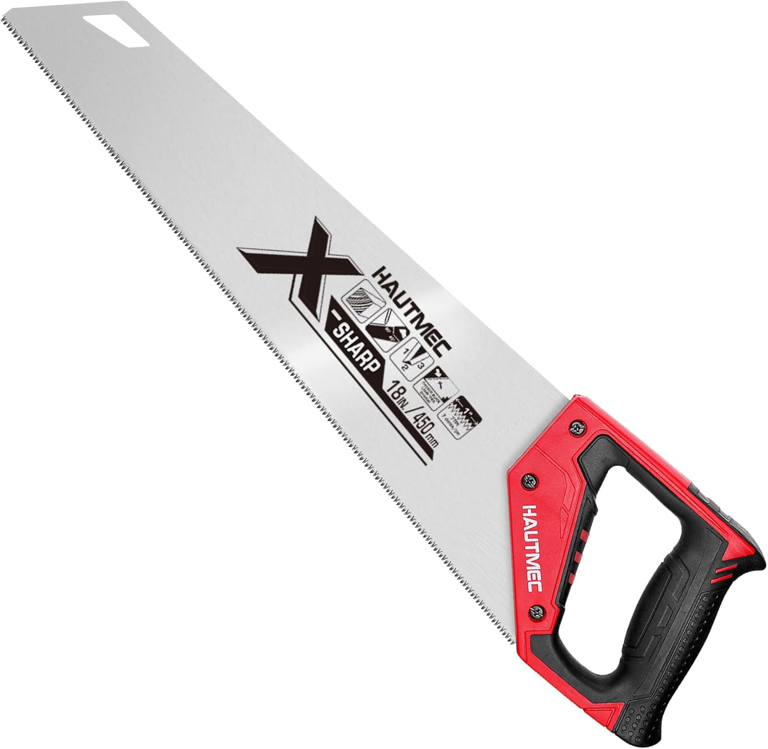 HAUTMEC X-Sharp 18 In. Universal Hand Saw - 7 TPI Universal Cuts Wood Saw - Professional Universal Saws for Wood, Laminate and Plastic - Ripcut and Crosscut Saw, HT0151 image number 1