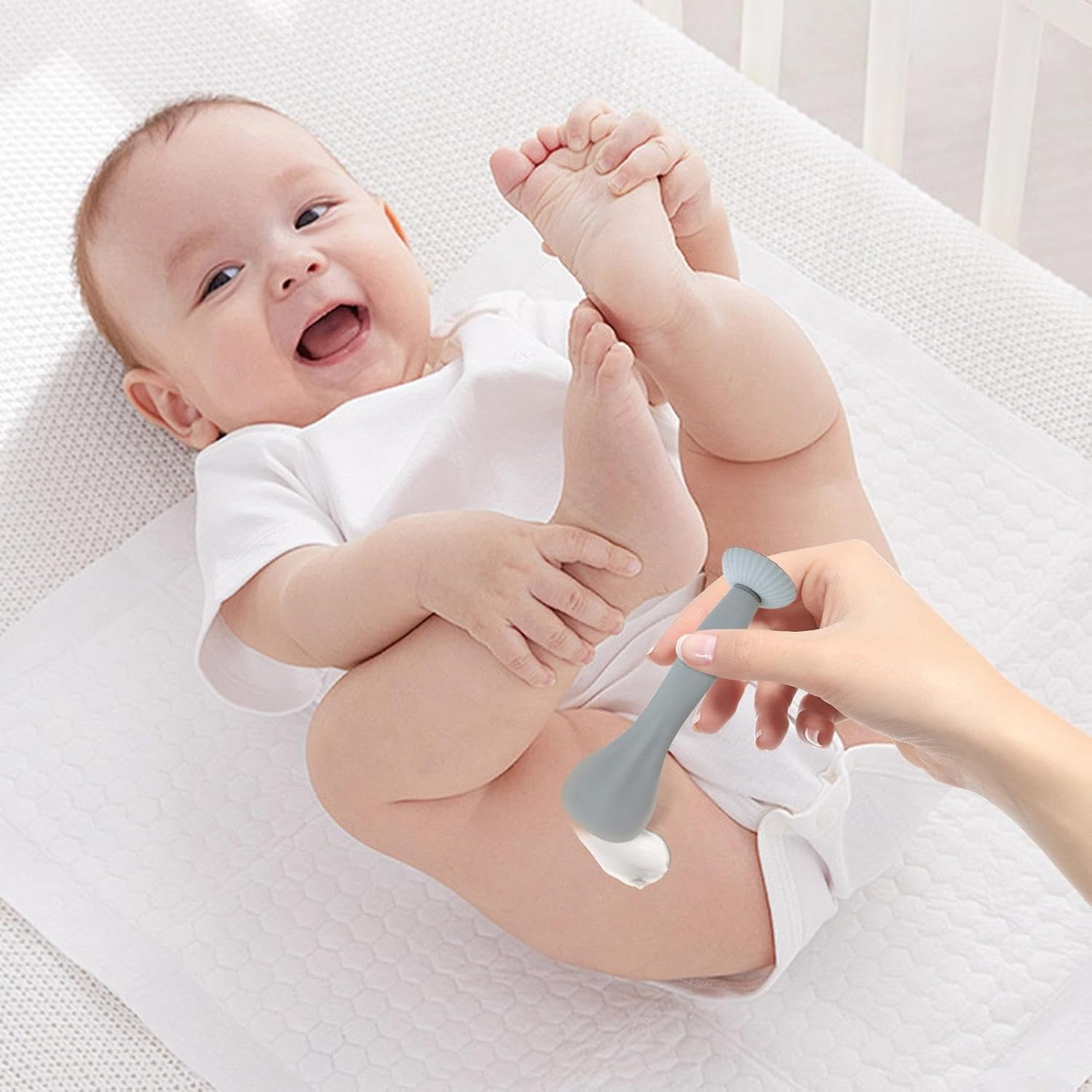 Nappy Cream Spatula - Silicone Baby Cream Distributor, Baby Diaper Cream Applicator | Portable Diaper Cream Tool, Easy Clean Baby Cream Applicator, Non-Stick Silicone Baby Tool image number 3