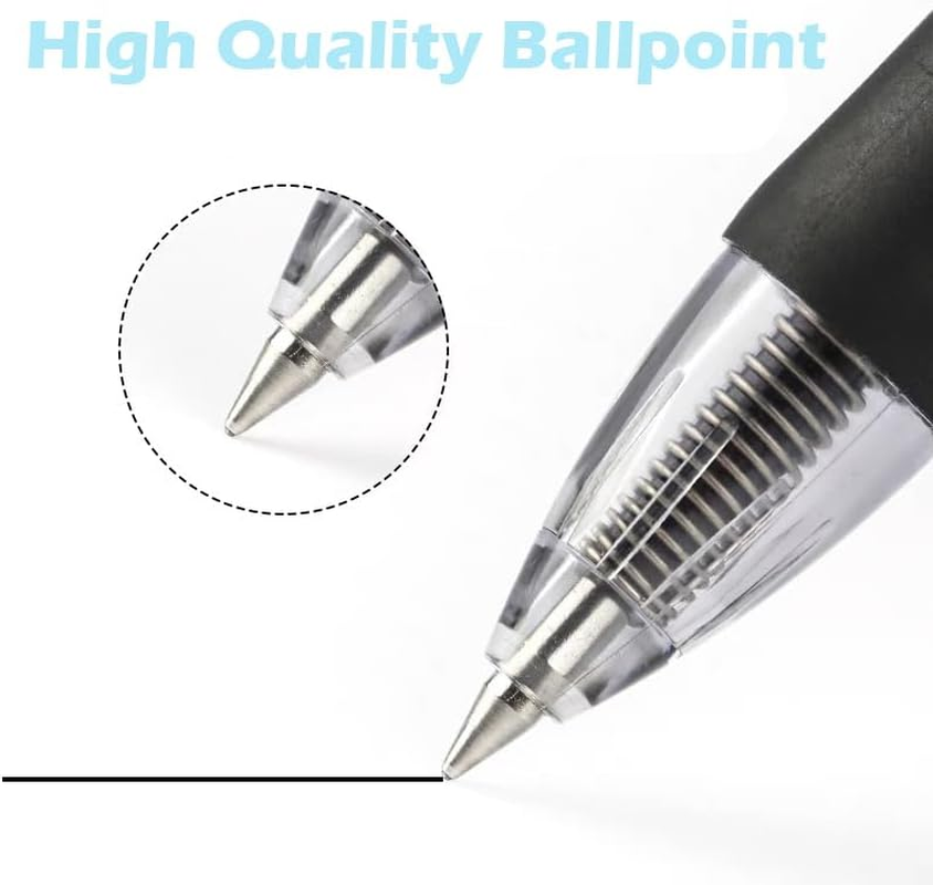 10 Pcs Retractable Black Gel Writing Rollerball Pens 0.5Mm Ballpoint Back to School Office Student Art Drawing Sketching Pens image number 6